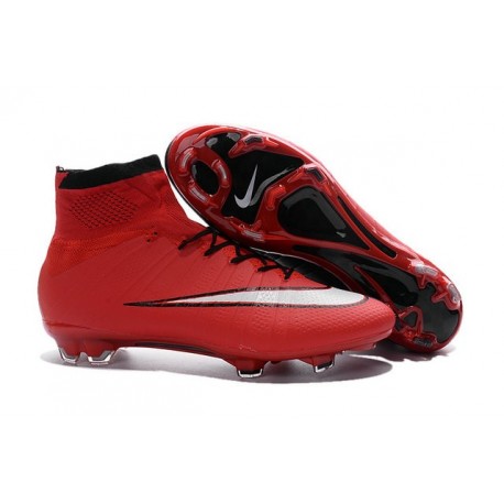 Nouveau Chaussure de Football Nike Mercurial Superfly CR FG Rouge Noir Blanc
