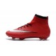 Nouveau Chaussure de Football Nike Mercurial Superfly CR FG Rouge Noir Blanc