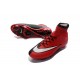 Nouveau Chaussure de Football Nike Mercurial Superfly CR FG Rouge Noir Blanc