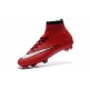 Nouveau Chaussure de Football Nike Mercurial Superfly CR FG Rouge Noir Blanc