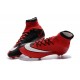 Nouveau Chaussure de Football Nike Mercurial Superfly CR FG Rouge Noir Blanc