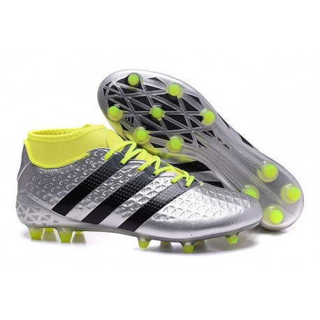 Nouvelles - Chaussures adidas ACE 16.1 Primeknit FG/AG Noir Argenté Volt