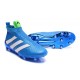 Adidas Ace16+ Purecontrol FG/AG Chaussures de Football Pour Homme Bleu Blanc