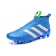 Adidas Ace16+ Purecontrol FG/AG Chaussures de Football Pour Homme Bleu Blanc