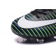 Chaussures Nike Football Hommes - Nike Mercurial Vapor 11 FG Noir Blanc Bleu Volt