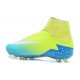 Nike HyperVenom Phantom 2 FG Chaussures de football Bleu Volt Blanc