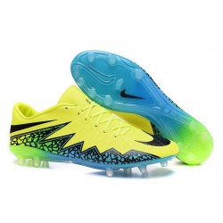 Crampon de Foot Nike Hypervenom Phinish Neymar FG Volt Noir Hyper Turquoise