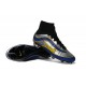 Nouveau Chaussure de Football Nike Mercurial Superfly Heritage FG Noir Argenté Bleu Jaune