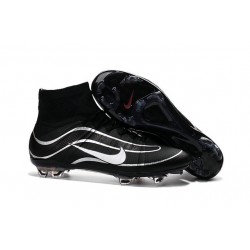 Nouveau Chaussure de Football Nike Mercurial Superfly Heritage FG Noir Argenté