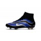 Nouveau Chaussure de Football Nike Mercurial Superfly Heritage FG Bleu Noir Argenté Blanc