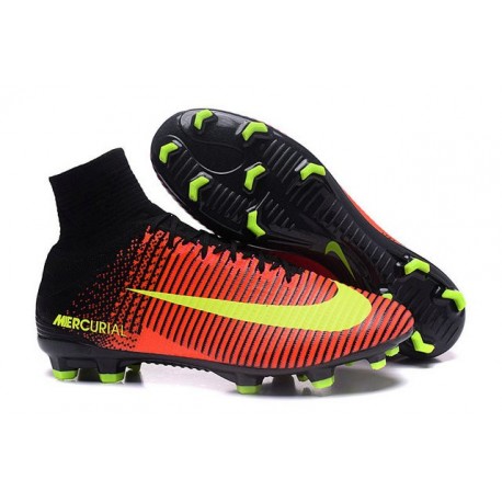 Nouveau Chaussure de Football Nike Mercurial Superfly V FG Carmin Volt Rose