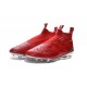 Adidas Ace16+ Purecontrol FG/AG Chaussures de Football Pour Homme Argenté Rouge