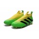 Adidas Ace16+ Purecontrol FG/AG Chaussures de Football Pour Homme Solar Vert Jaune Noir - Jeux Olympiques Brésil