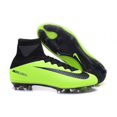 Nouvelles - Chaussure Nike Mercurial Superfly 5 FG pour Homme Noir Vert