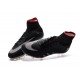 Nike HyperVenom Phantom 2 FG Chaussures de football NJR x Jordan Noir Blanc Argenté