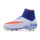 Nike HyperVenom Phantom II FG Football bottes pour hommes Bleu Blanc Orange