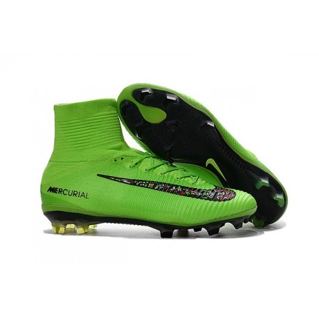 Nouvelles - Chaussure Nike Mercurial Superfly 5 FG pour Homme Vert Noir