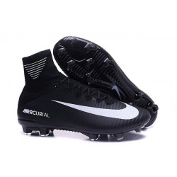 Nouvelles - Chaussure Nike Mercurial Superfly 5 FG pour Homme Noir Blanc