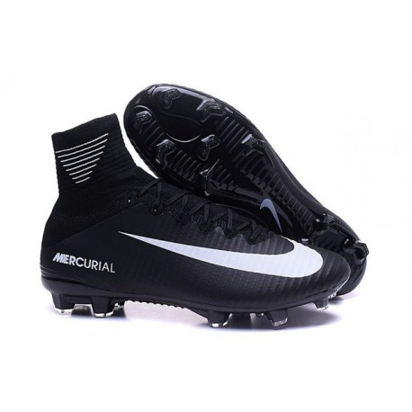 Nouvelles - Chaussure Nike Mercurial Superfly 5 FG pour Homme Noir Blanc