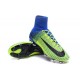 Nouvelles - Chaussure Nike Mercurial Superfly 5 FG pour Homme Vert Bleu Noir
