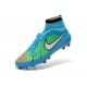 Nouveau Chaussures de Football Nike Magista Obra FG Bleu Vert Blanc
