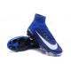 Nouvelles - Chaussure Nike Mercurial Superfly 5 FG pour Homme Bleu Blanc