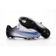 Chaussures Nike Football Hommes - Nike Mercurial Vapor 11 FG Blanc Bleu Noir