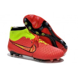 Nouveau Chaussures de Football Nike Magista Obra FG Rouge Vert