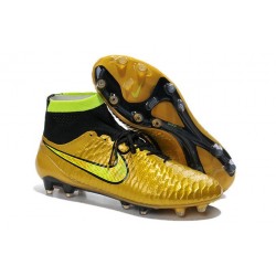 2014/2015 Nouvelle Hommes Nike Magista Obra FG Or Volt Noir