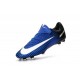 Chaussures Nike Football Hommes - Nike Mercurial Vapor 11 FG Bleu Blanc Noir