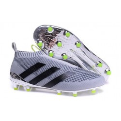 Adidas Ace16+ Purecontrol FG/AG Chaussures de Football Pour Homme Argenté Noir
