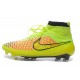 Coupe du Monde 2014 Crampons Nike Magista Obra FG Jaune Vert Orange