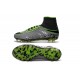 Nike HyperVenom Phantom II FG Football bottes pour hommes Platine Noir Vert