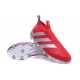 Adidas Ace16+ Purecontrol FG/AG Chaussures de Football Pour Homme Rouge Argenté