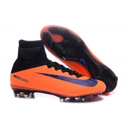2016 Chaussure Nike Mercurial Superfly 5 FG Pas Cher Orange Noir Violet