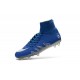Nike HyperVenom Phantom II FG Football bottes pour hommes Neymar x Jordan Bleu Argenté