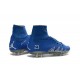 Nike HyperVenom Phantom II FG Football bottes pour hommes Neymar x Jordan Bleu Argenté