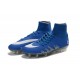 Nike HyperVenom Phantom II FG Football bottes pour hommes Neymar x Jordan Bleu Argenté