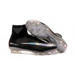2016 Chaussure Nike Mercurial Superfly 5 FG Pas Cher Noir Argent