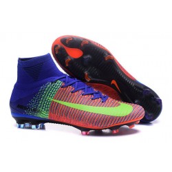 2016 Chaussure Nike Mercurial Superfly 5 FG Pas Cher Rouge Bleu Volt