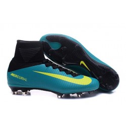 Chaussure Nike Mercurial Superfly 5 FG pour Hommes Vert Jaune Noir
