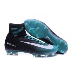Chaussure Nike Mercurial Superfly 5 FG pour Hommes Noir Bleu Blanc