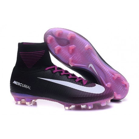 Chaussure Nike Mercurial Superfly 5 FG pour Hommes Noir Violet Blanc