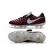 Hommes 2016 Nike Tiempo Legend VI FG Crampons Nike Vin Rouge Blanc