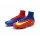 Chaussure Nike Mercurial Superfly 5 FG pour Hommes Bleu Rouge Jaune
