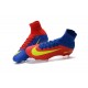 Chaussure Nike Mercurial Superfly 5 FG pour Hommes Bleu Rouge Jaune
