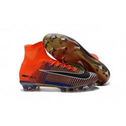 Chaussure Nike Mercurial Superfly 5 FG pour Hommes Nike Mercurial x EA Sports Orange Vert Bleu Noir