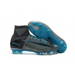 Chaussure Nike Mercurial Superfly 5 FG pour Hommes Gris Bleu Noir