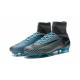 Chaussure Nike Mercurial Superfly 5 FG pour Hommes Gris Bleu Noir