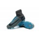 Chaussure Nike Mercurial Superfly 5 FG pour Hommes Gris Bleu Noir